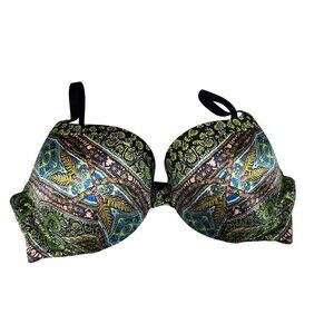 Victoria’s Secret Very Sexy Push-Up Bra 34C Multicolor Paisley Print Underwire